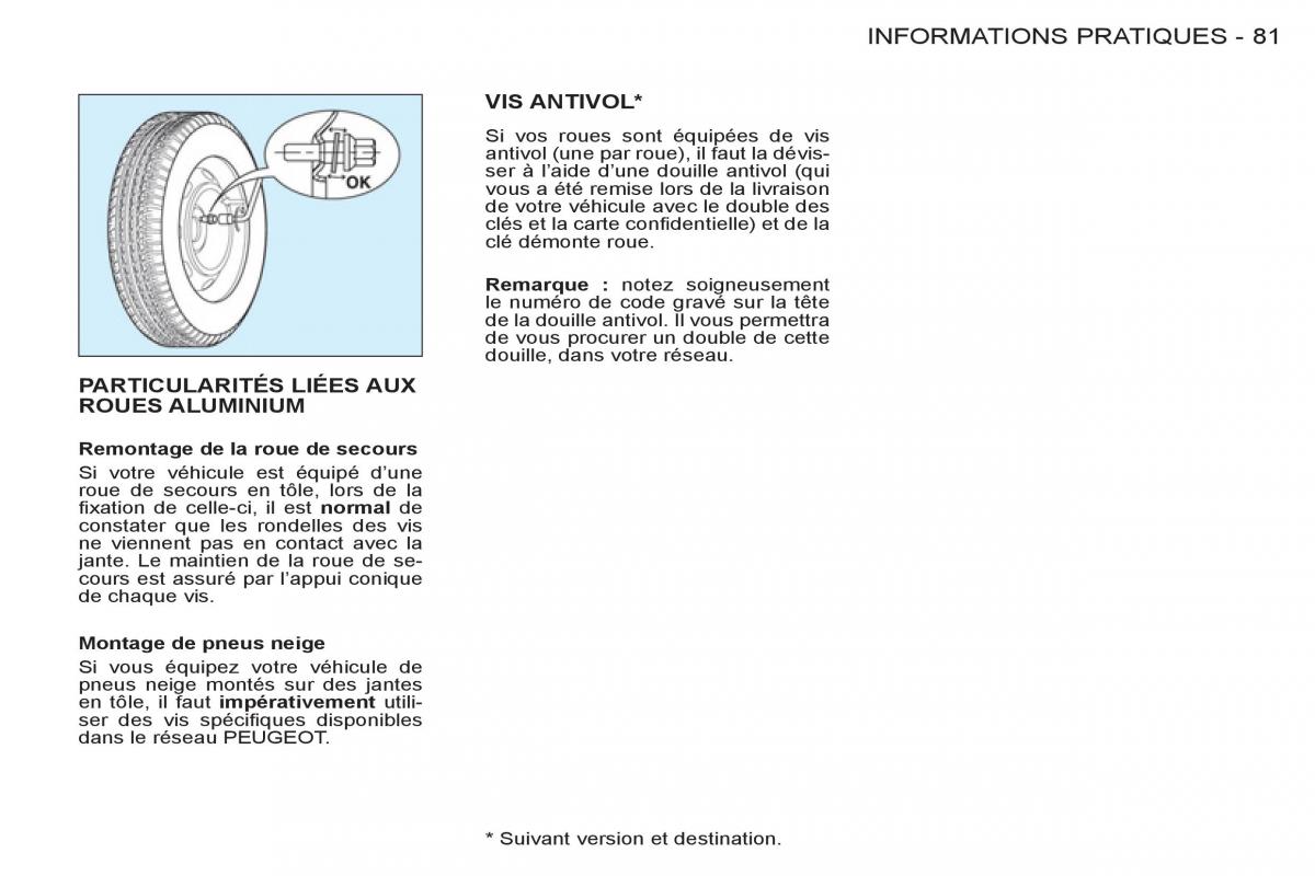 Peugeot Partner I 1 FL manuel du proprietaire / page 83