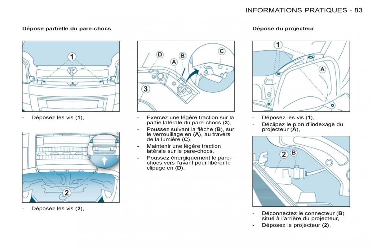 Peugeot Partner I 1 FL manuel du proprietaire / page 85