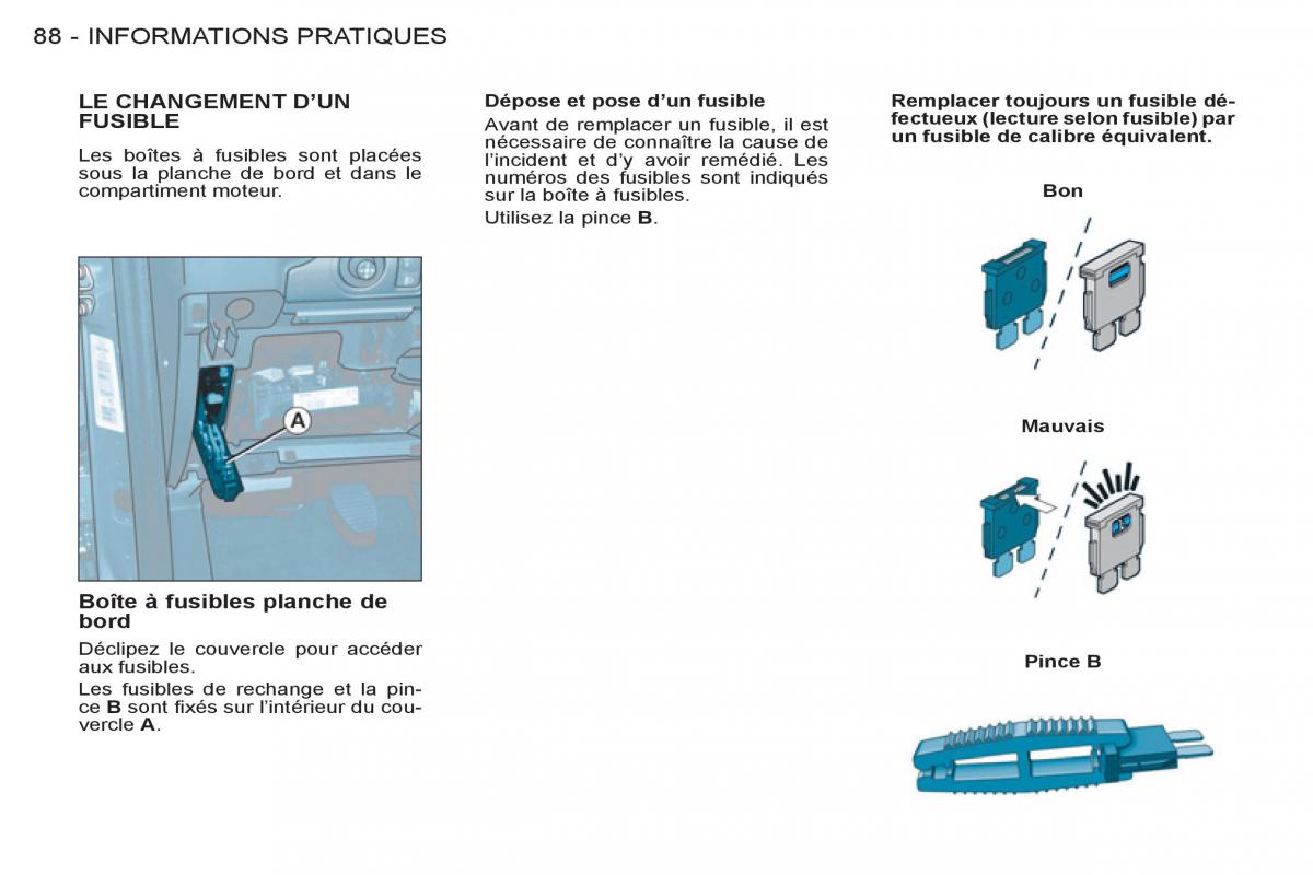 Peugeot Partner I 1 FL manuel du proprietaire / page 90