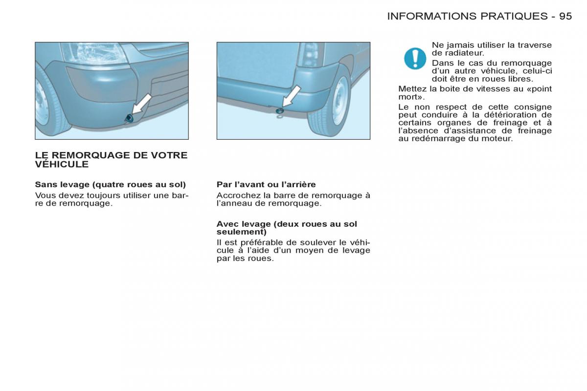 Peugeot Partner I 1 FL manuel du proprietaire / page 97