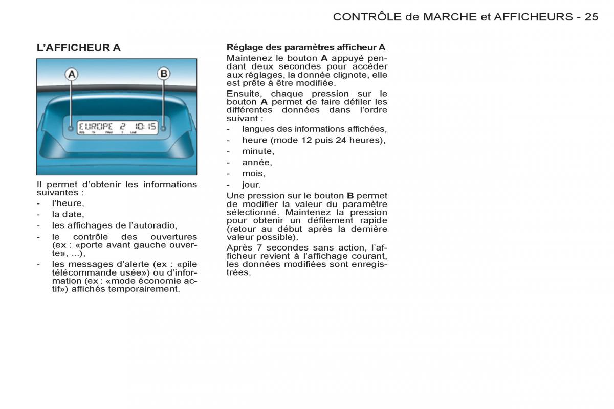 Peugeot Partner I 1 FL manuel du proprietaire / page 27