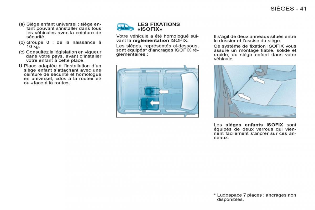 Peugeot Partner I 1 FL manuel du proprietaire / page 43