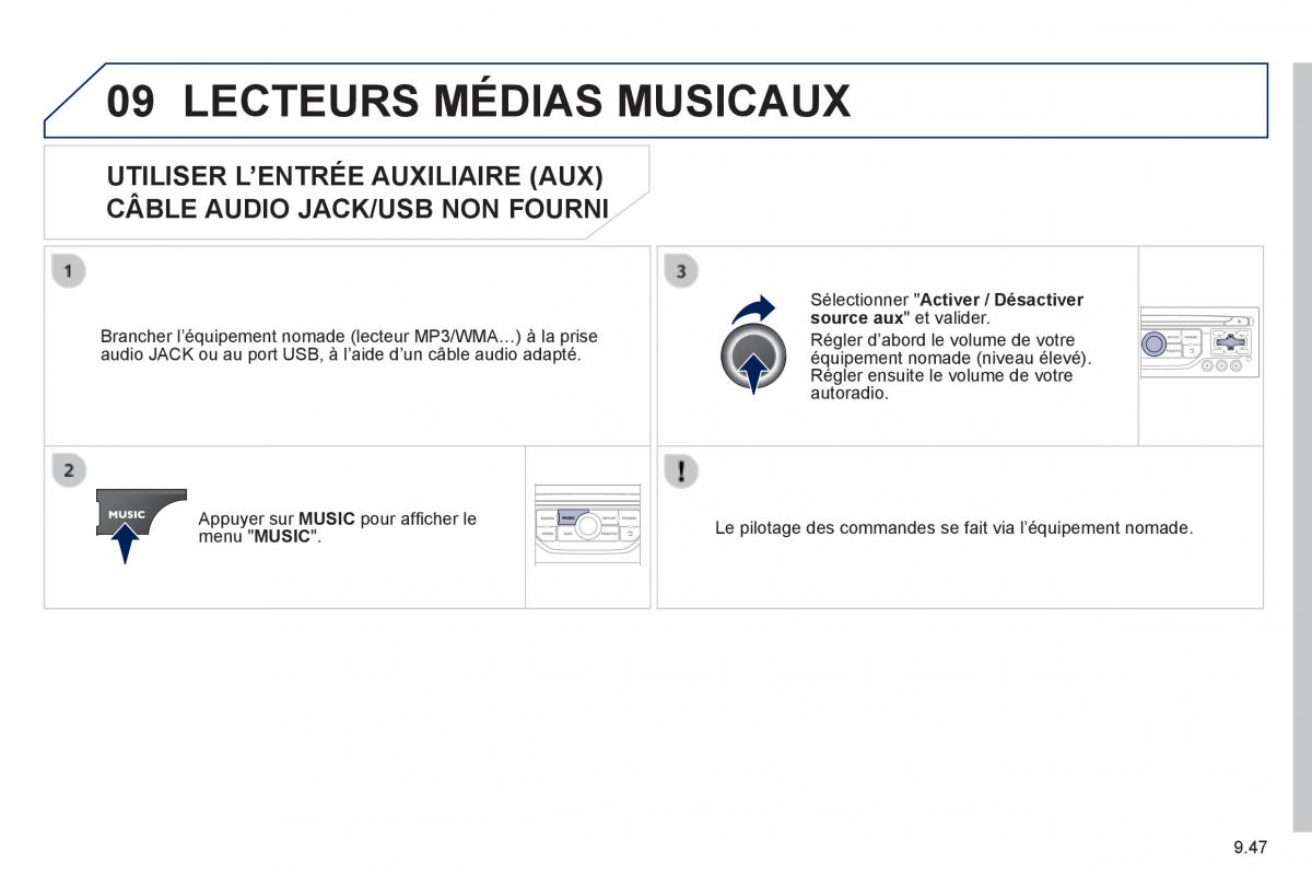 Peugeot Partner Tepee manuel du proprietaire / page 217