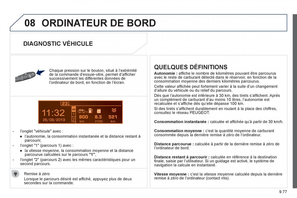 Peugeot Partner Tepee manuel du proprietaire / page 247