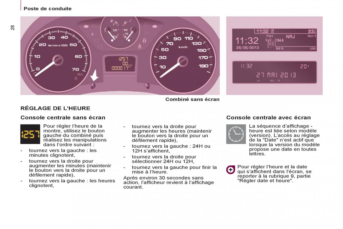 Peugeot Partner Tepee manuel du proprietaire / page 30