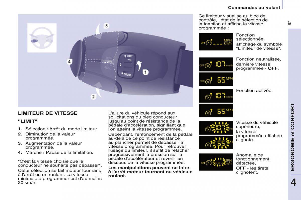 Peugeot Partner Tepee FL manuel du proprietaire / page 69