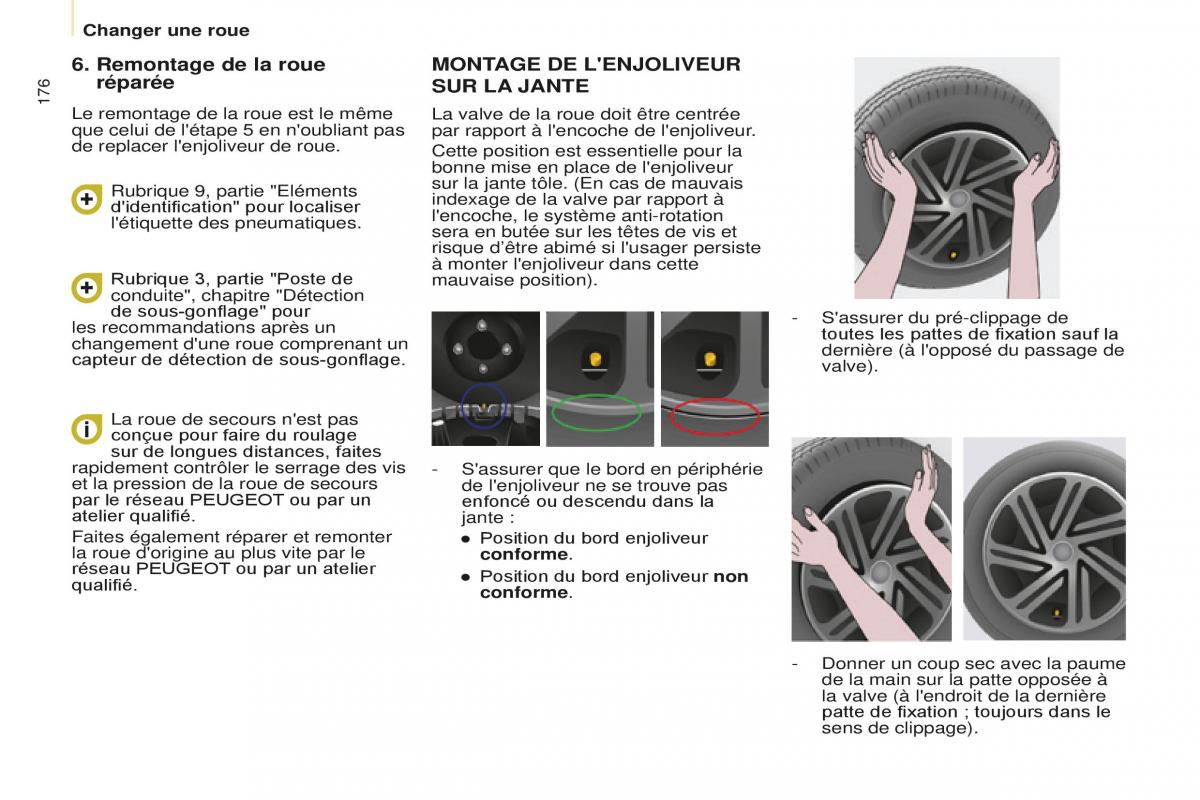 Peugeot Partner Tepee FL manuel du proprietaire / page 178