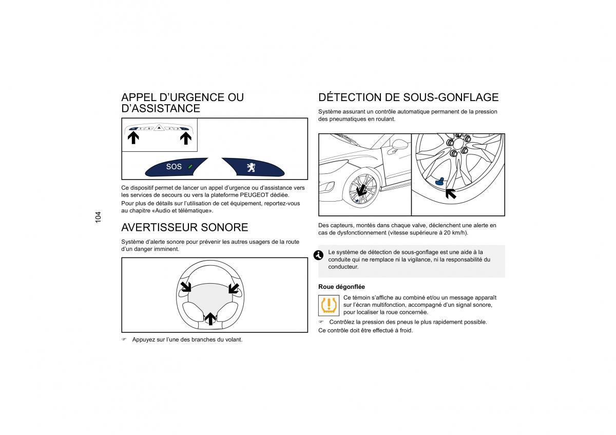 Peugeot RCZ manuel du proprietaire / page 105