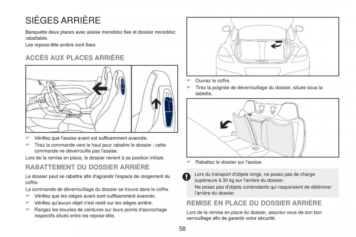 Peugeot RCZ FL manuel du proprietaire / page 60