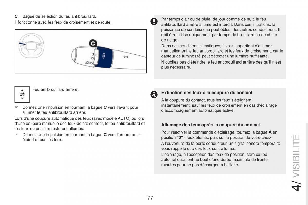 Peugeot RCZ FL manuel du proprietaire / page 79