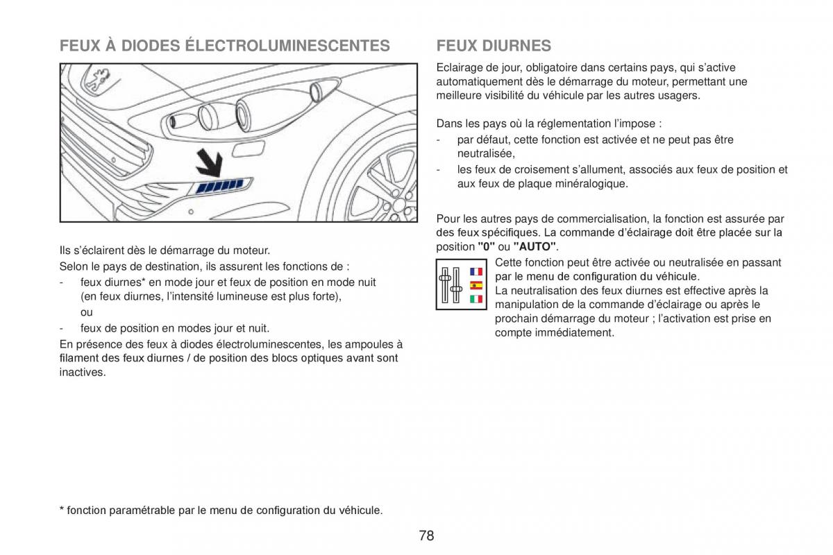 Peugeot RCZ FL manuel du proprietaire / page 80