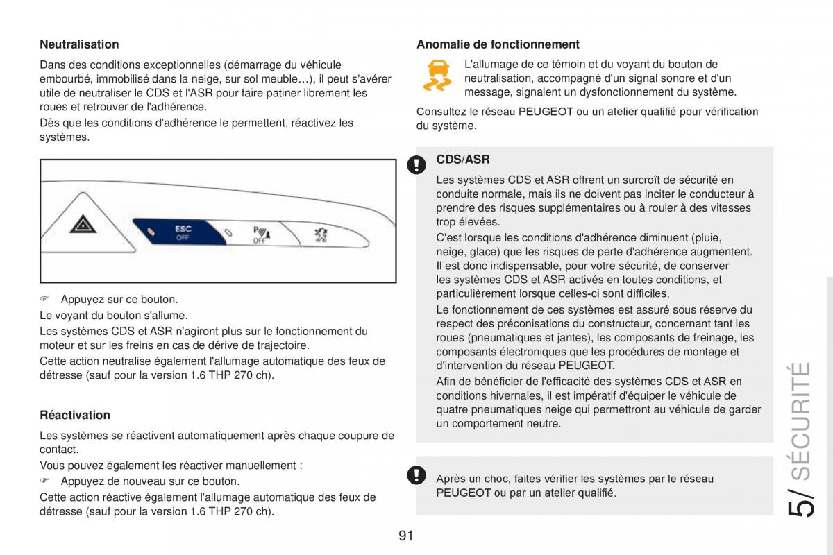 Peugeot RCZ FL manuel du proprietaire / page 93