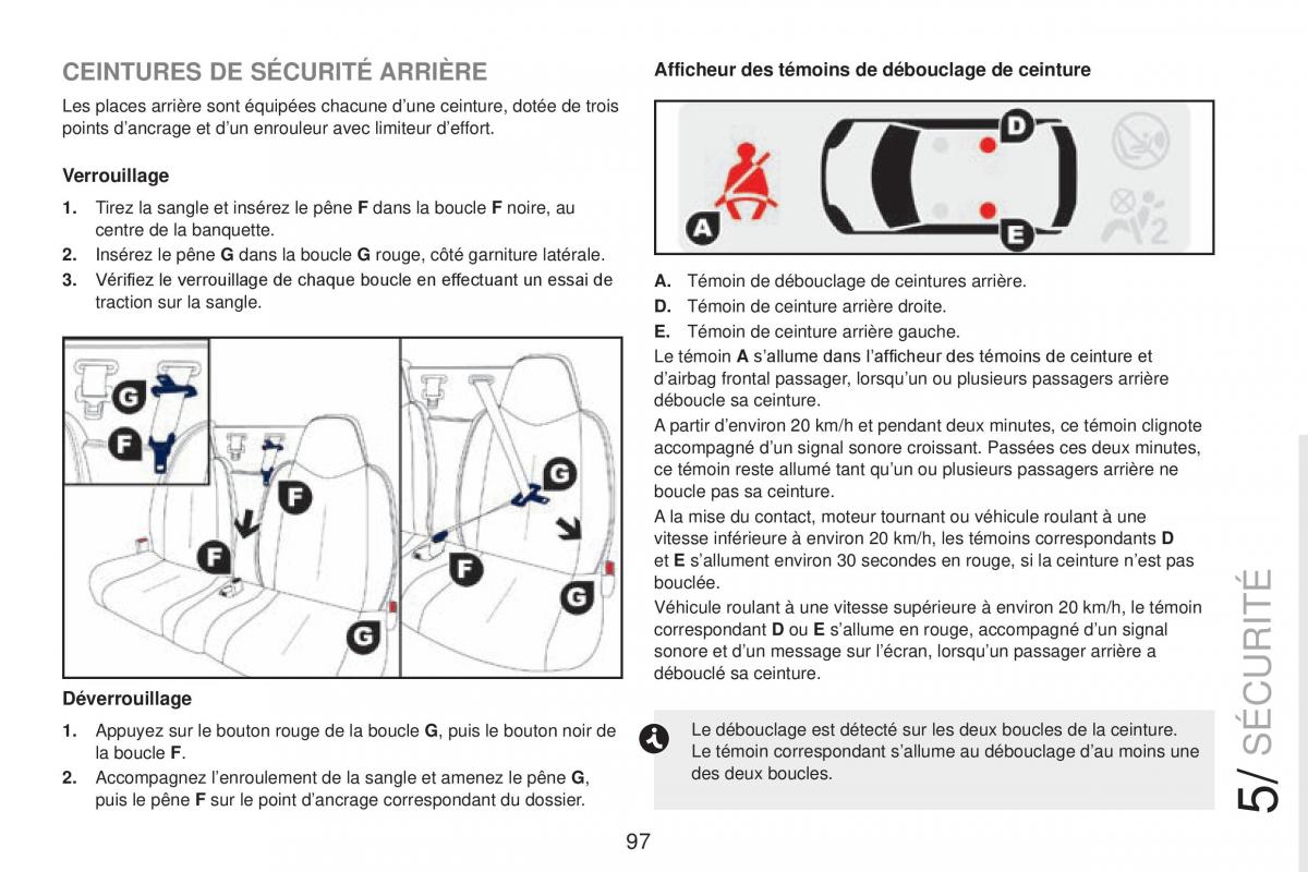 Peugeot RCZ FL manuel du proprietaire / page 99