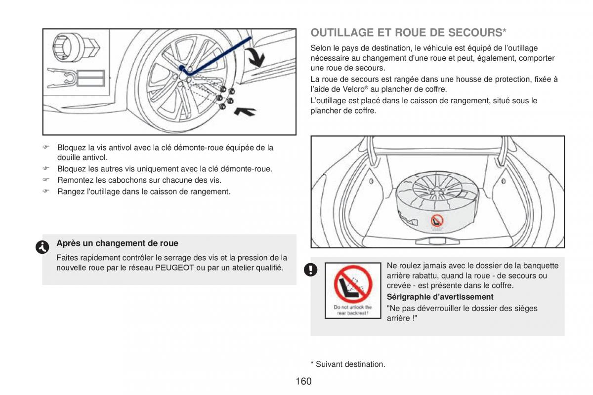 Peugeot RCZ FL manuel du proprietaire / page 162