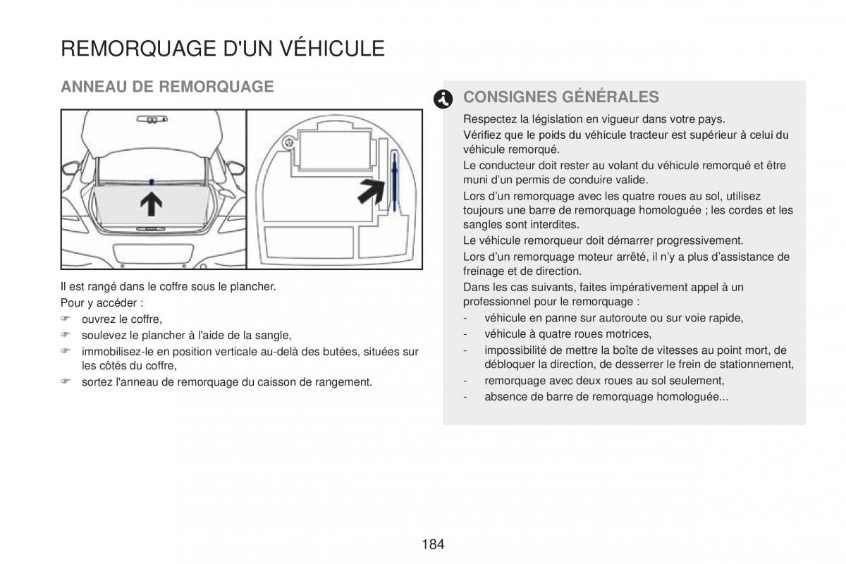 Peugeot RCZ FL manuel du proprietaire / page 186