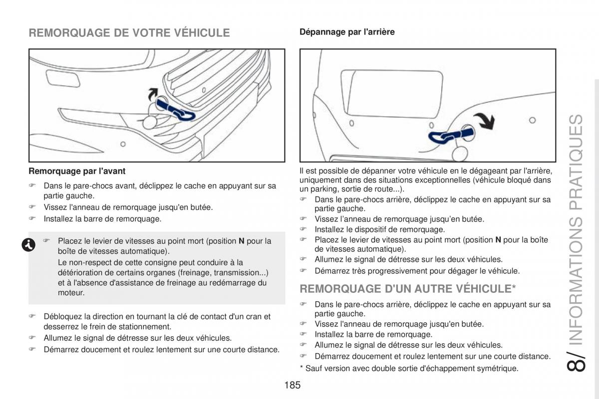 Peugeot RCZ FL manuel du proprietaire / page 187