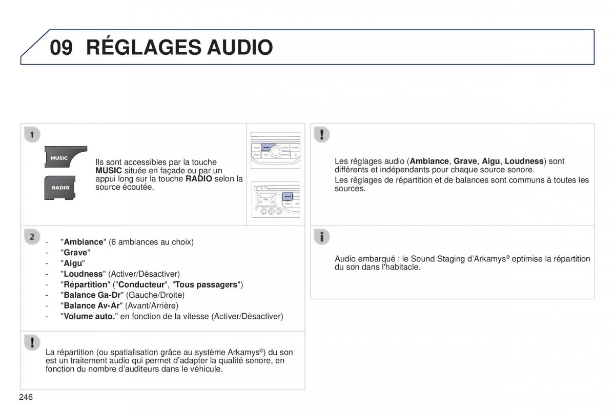 Peugeot RCZ FL manuel du proprietaire / page 248