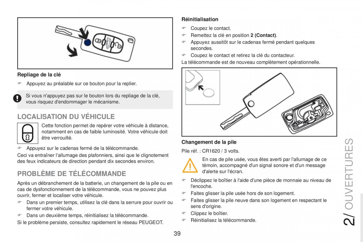 Peugeot RCZ FL manuel du proprietaire / page 41