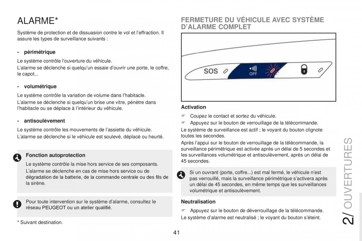 Peugeot RCZ FL manuel du proprietaire / page 43