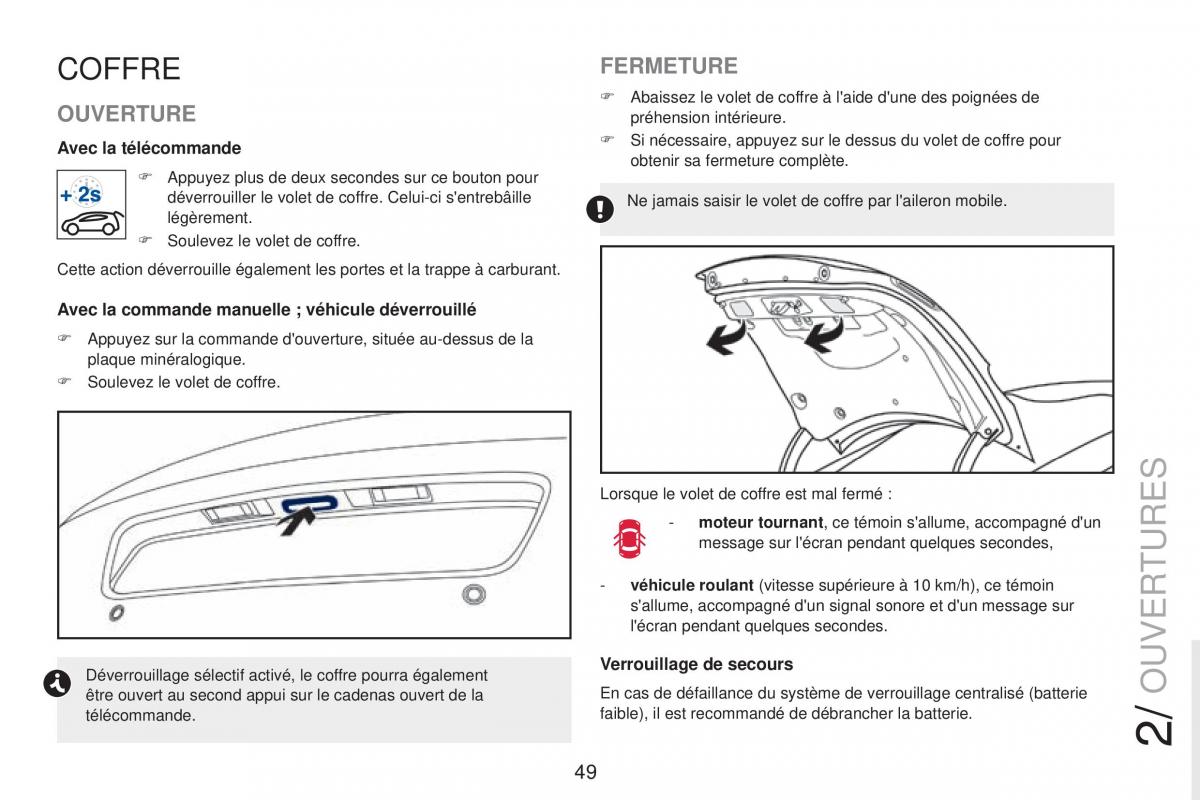 Peugeot RCZ FL manuel du proprietaire / page 51