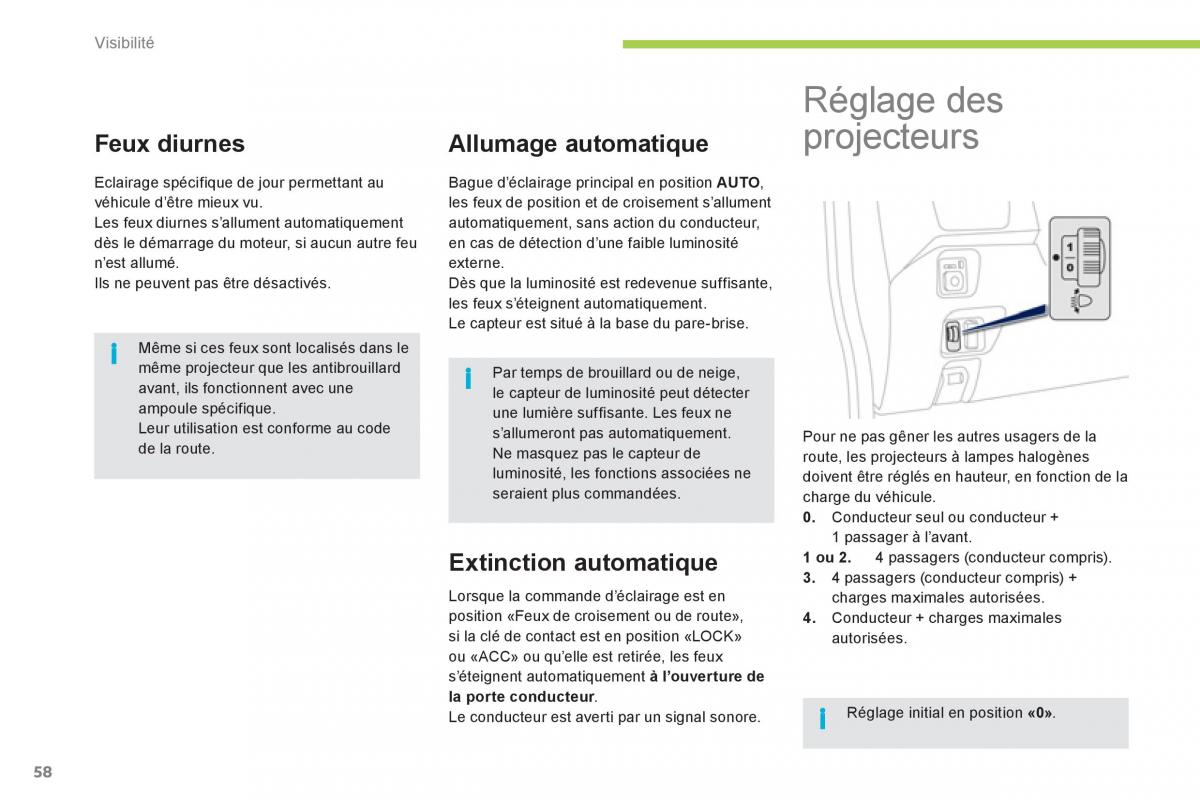 Peugeot iOn manuel du proprietaire / page 60