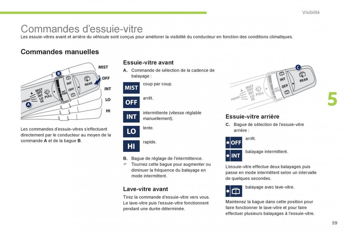 Peugeot iOn manuel du proprietaire / page 61