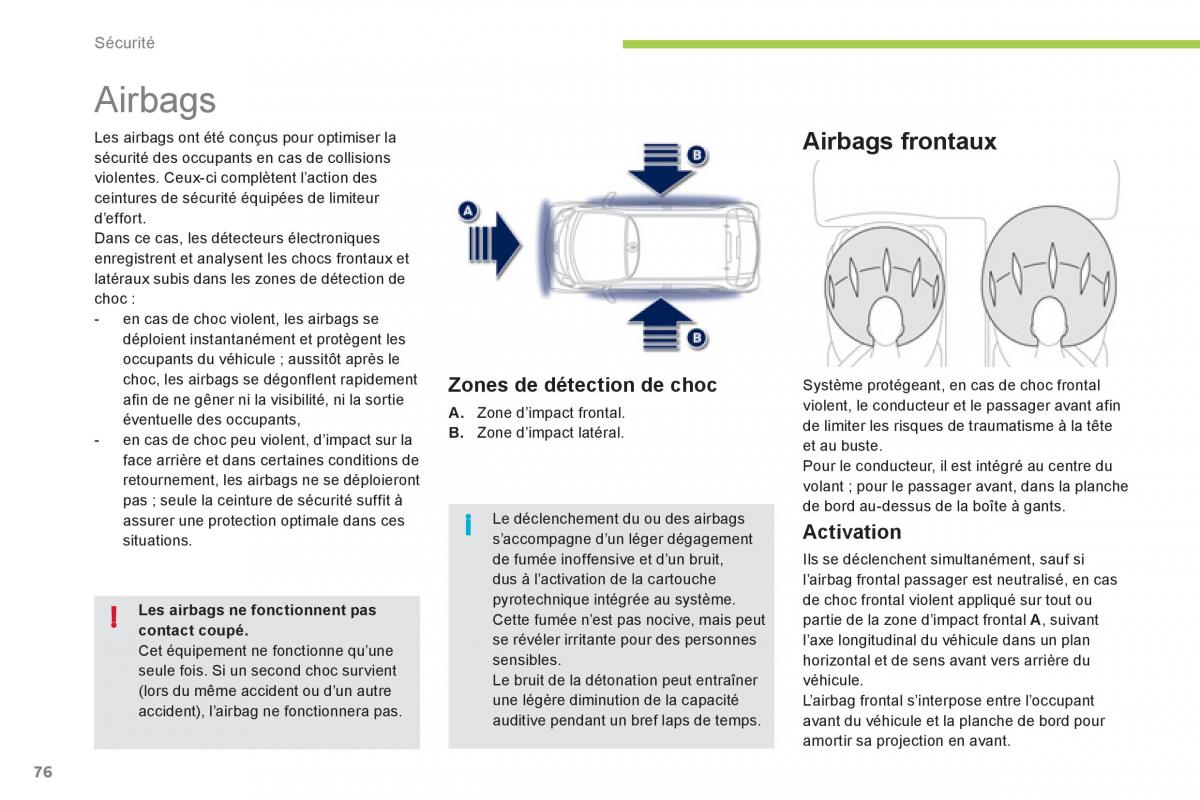 Peugeot iOn manuel du proprietaire / page 78