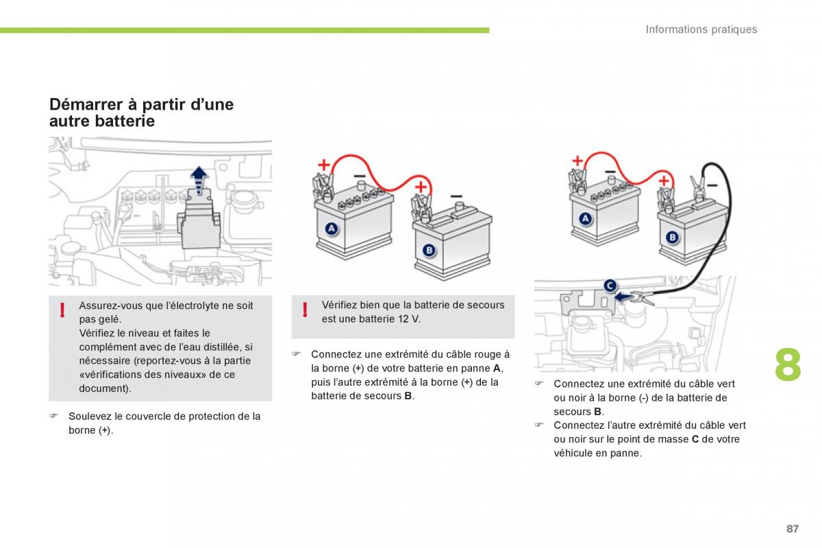 Peugeot iOn manuel du proprietaire / page 89