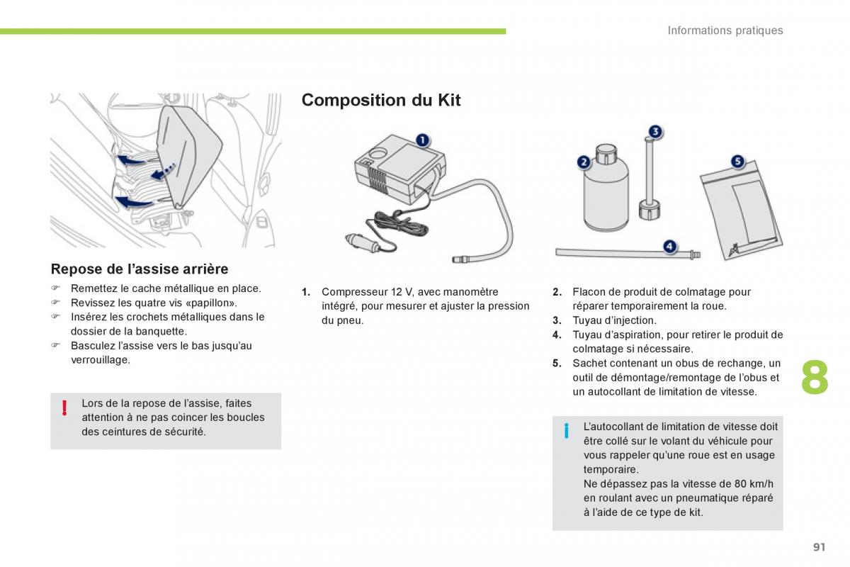 Peugeot iOn manuel du proprietaire / page 93