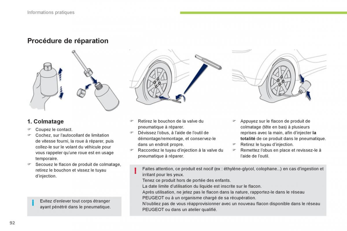 Peugeot iOn manuel du proprietaire / page 94