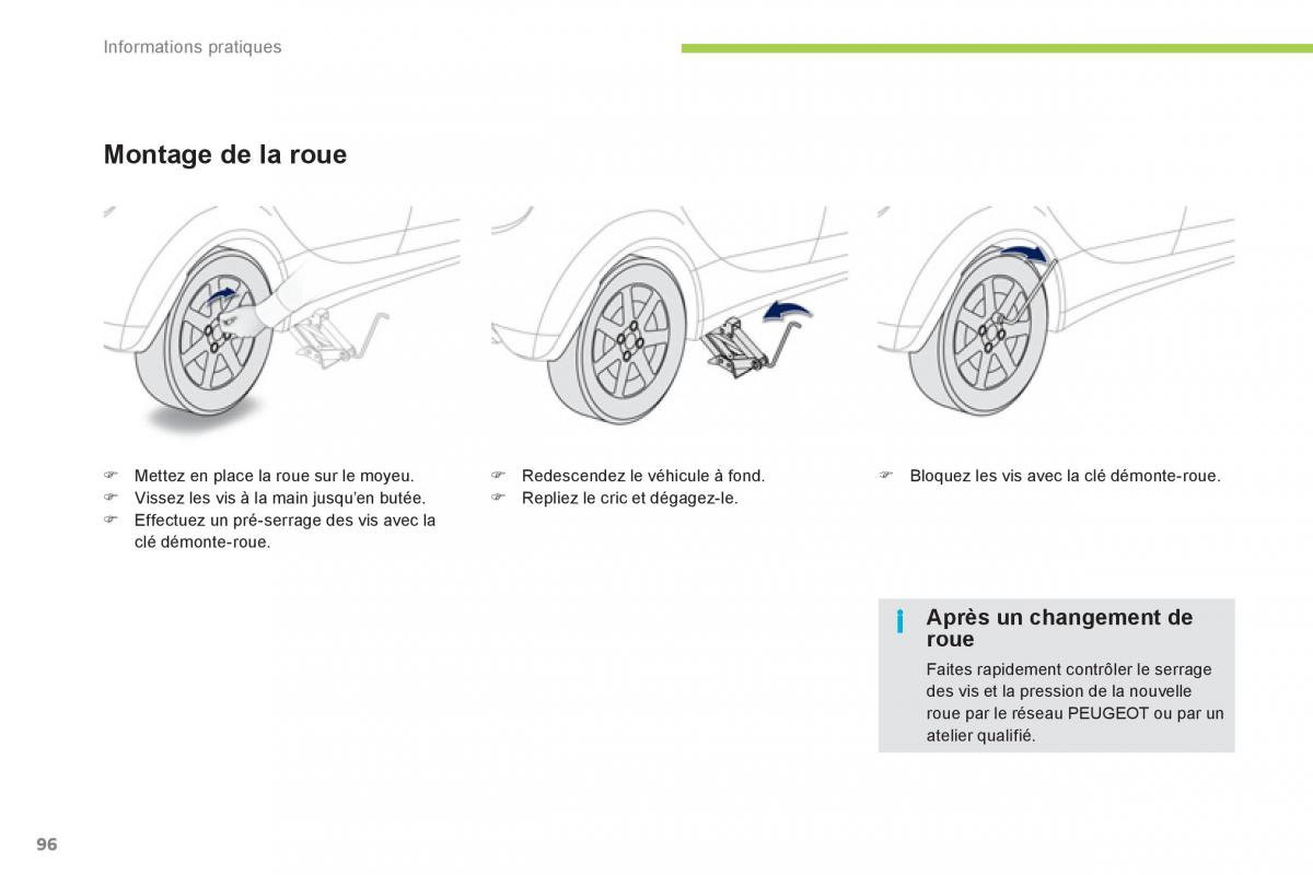 Peugeot iOn manuel du proprietaire / page 98