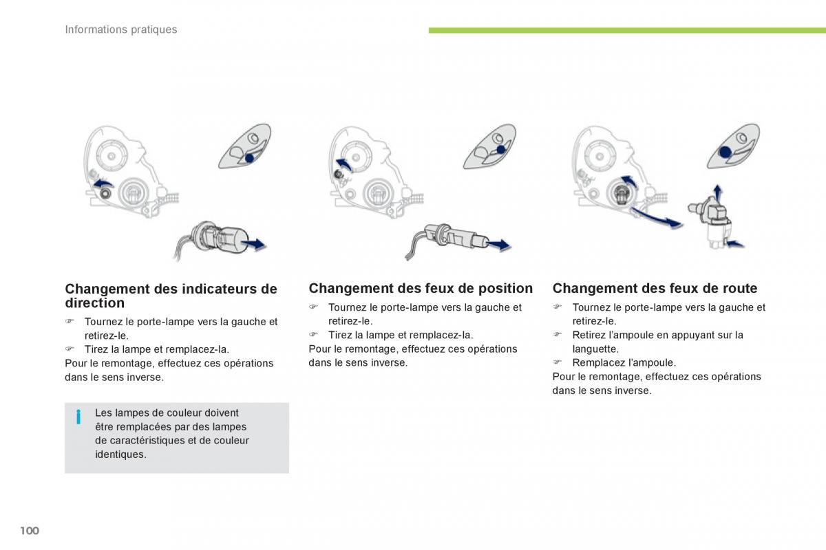 Peugeot iOn manuel du proprietaire / page 102