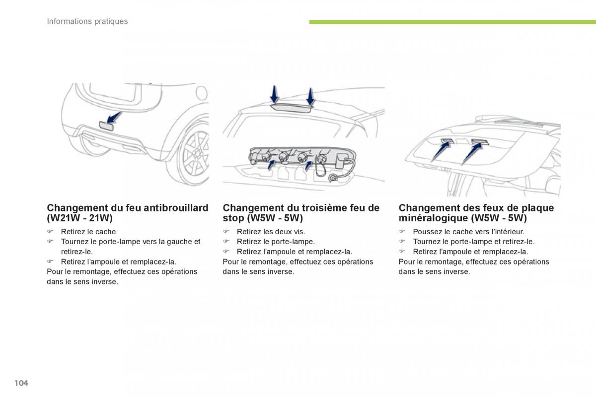 Peugeot iOn manuel du proprietaire / page 106