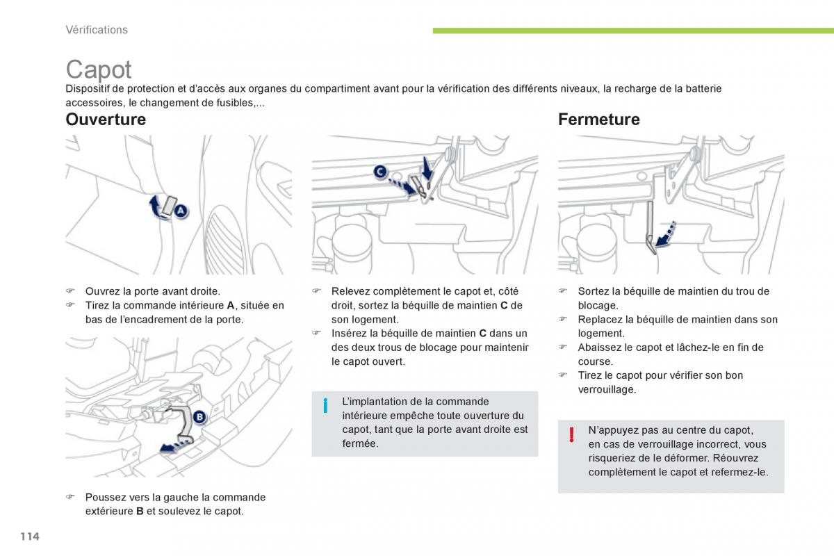 Peugeot iOn manuel du proprietaire / page 116