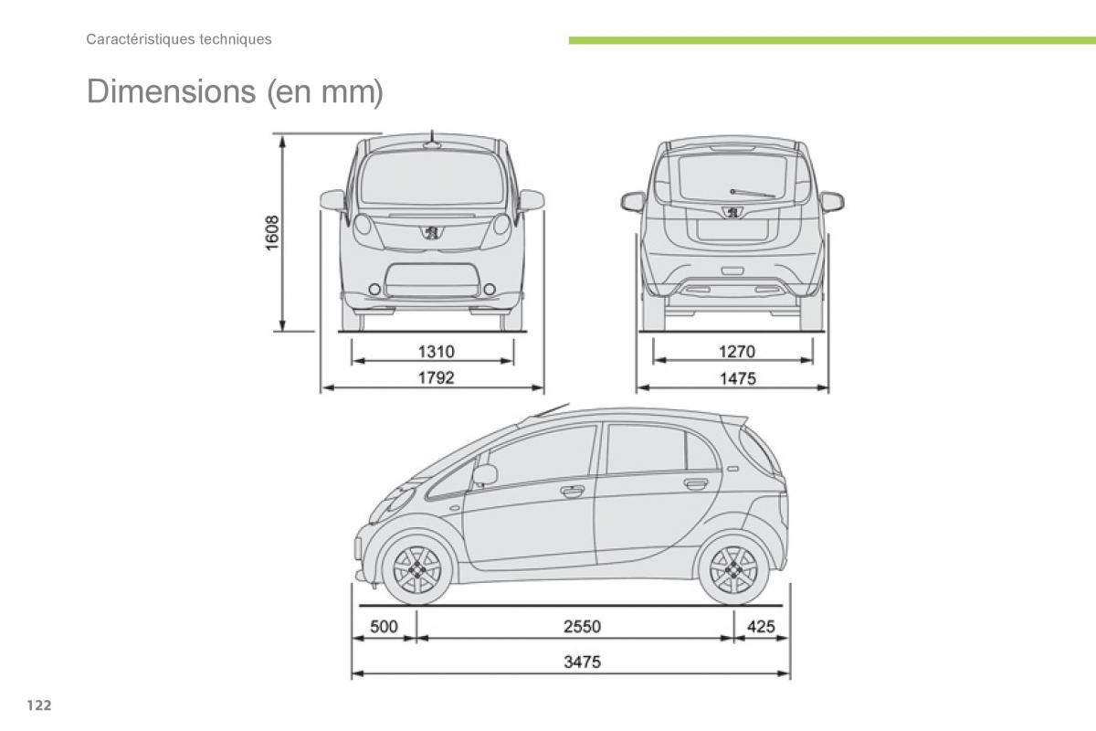 Peugeot iOn manuel du proprietaire / page 124