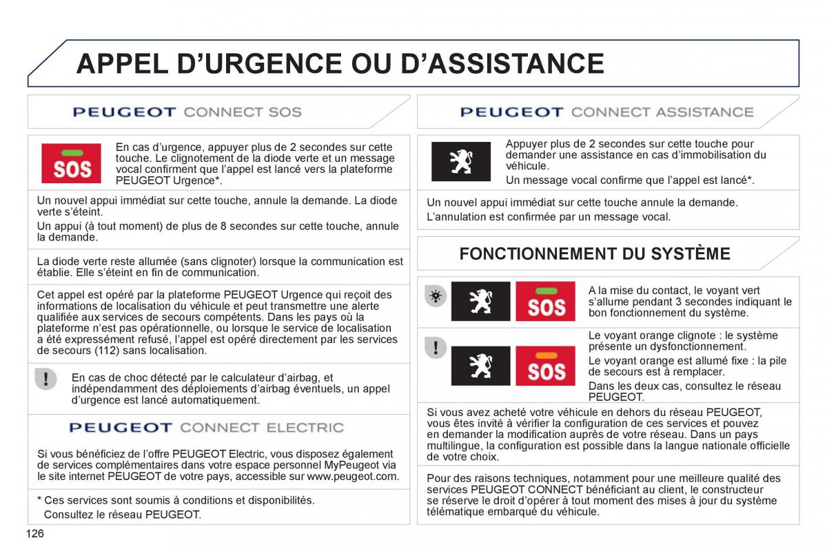 Peugeot iOn manuel du proprietaire / page 128