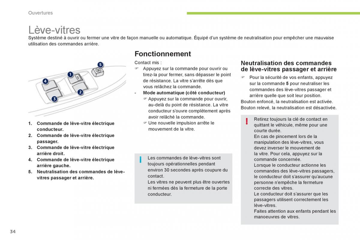 Peugeot iOn manuel du proprietaire / page 36