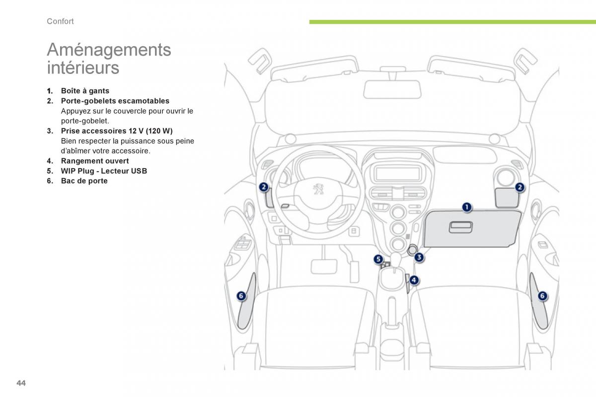 Peugeot iOn manuel du proprietaire / page 46