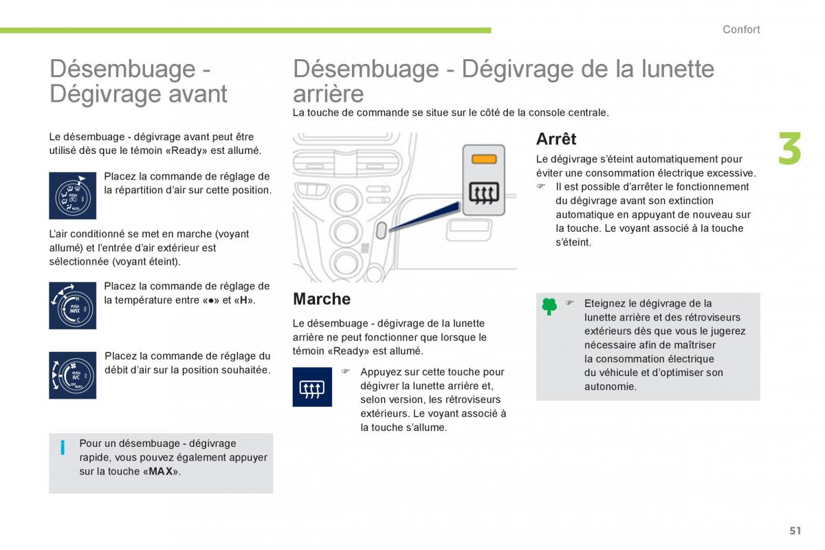 Peugeot iOn manuel du proprietaire / page 53