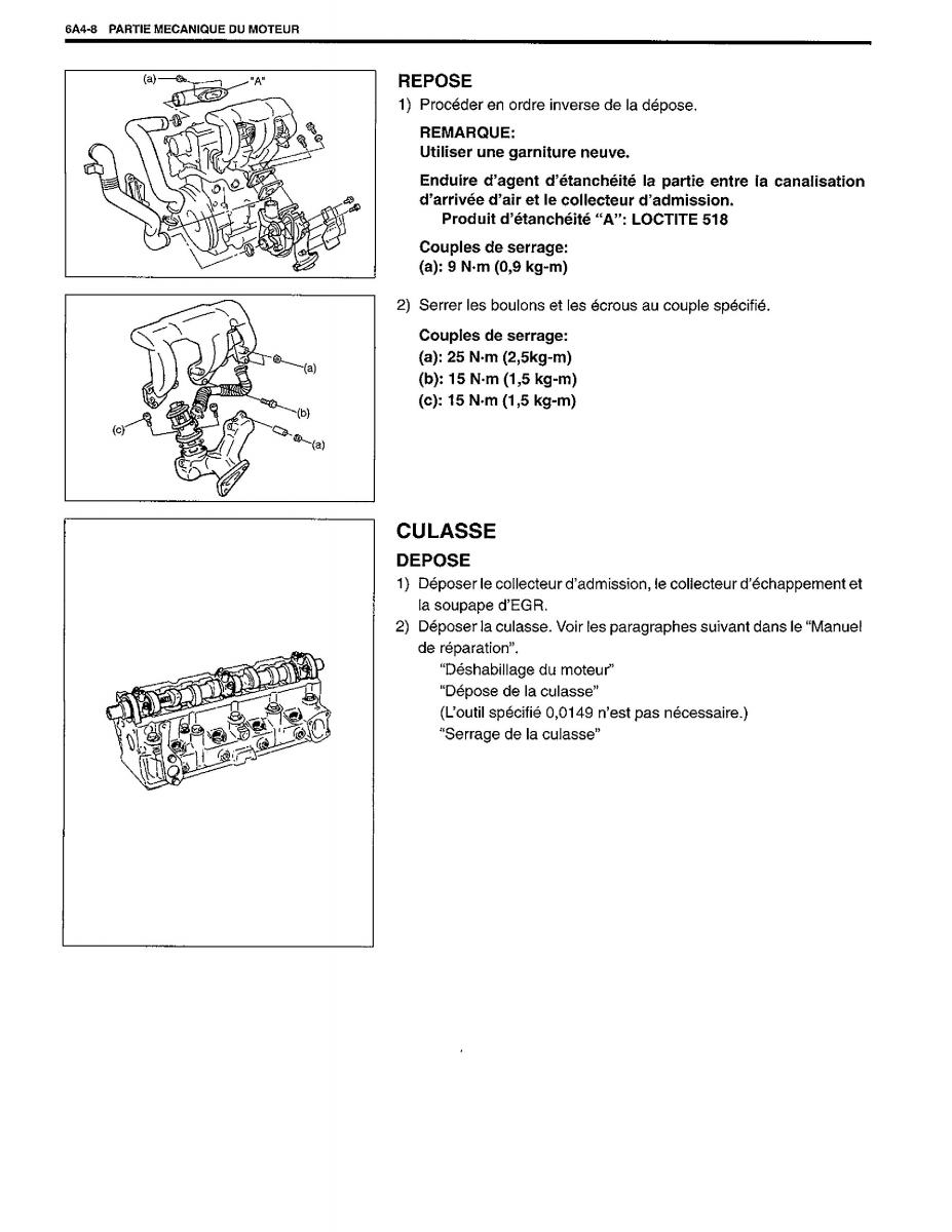 manual  Suzuki Baleno I 1 manuel du proprietaire / page 57