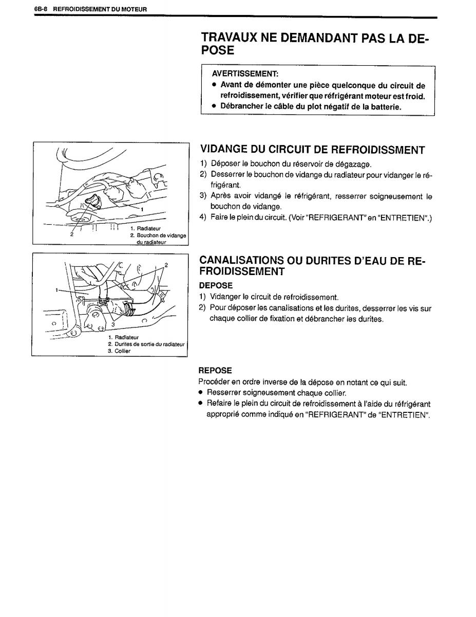 Suzuki Baleno I 1 manuel du proprietaire / page 76