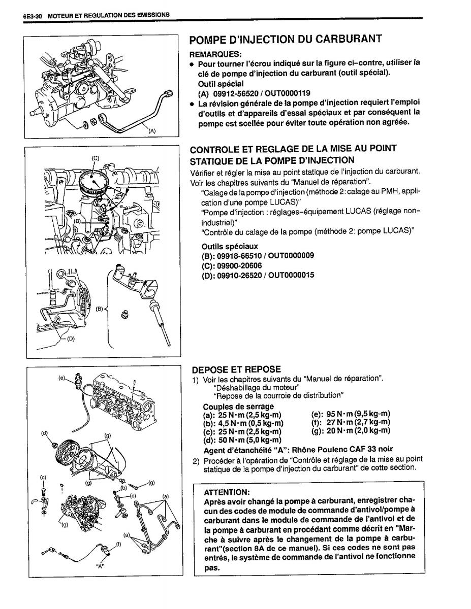 manual  Suzuki Baleno I 1 manuel du proprietaire / page 109