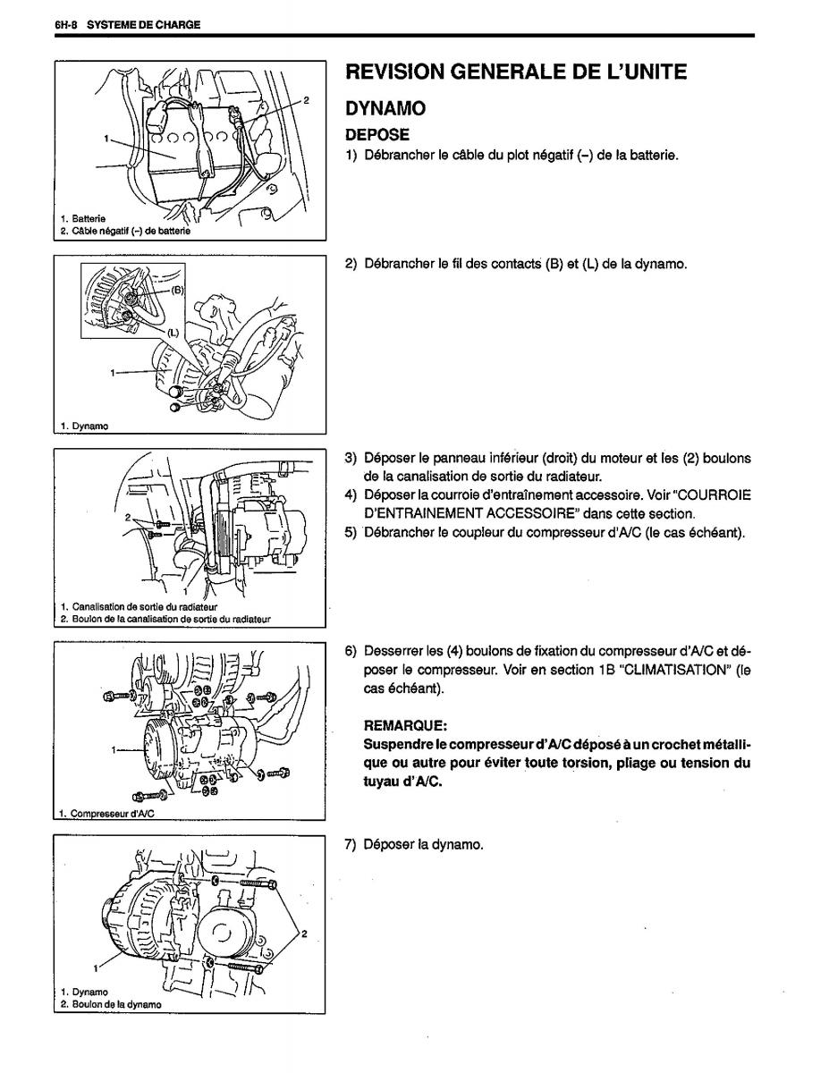 manual  Suzuki Baleno I 1 manuel du proprietaire / page 128