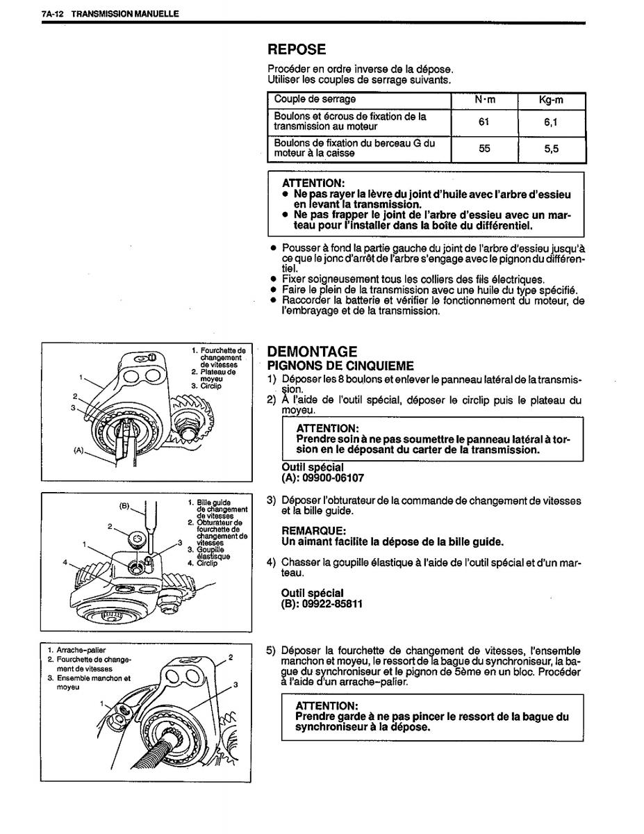 Suzuki Baleno I 1 manuel du proprietaire / page 151