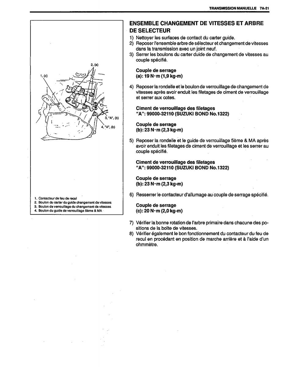 Suzuki Baleno I 1 manuel du proprietaire / page 160