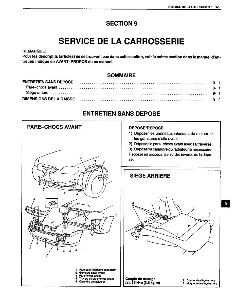 Suzuki Baleno I 1 manuel du proprietaire / page 201