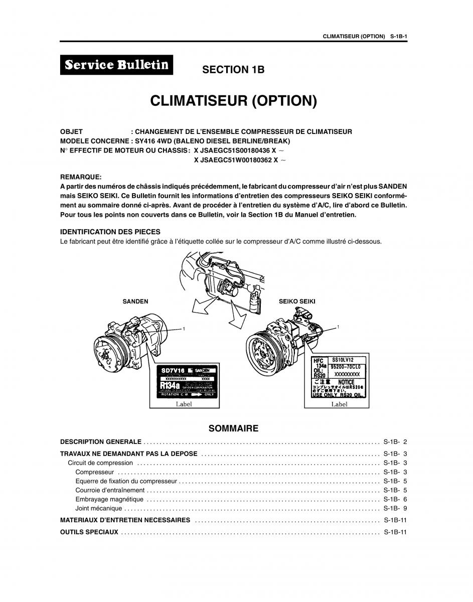 Suzuki Baleno I 1 manuel du proprietaire / page 205