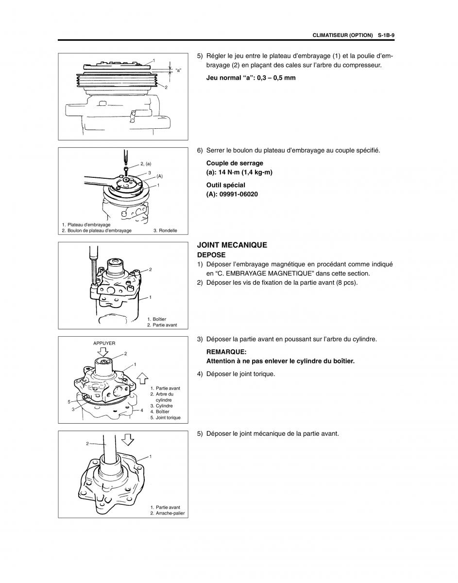 manual  Suzuki Baleno I 1 manuel du proprietaire / page 213