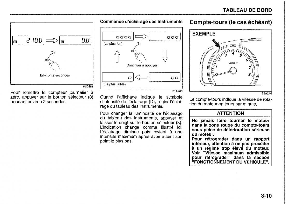 Suzuki Jimny manuel du proprietaire / page 61