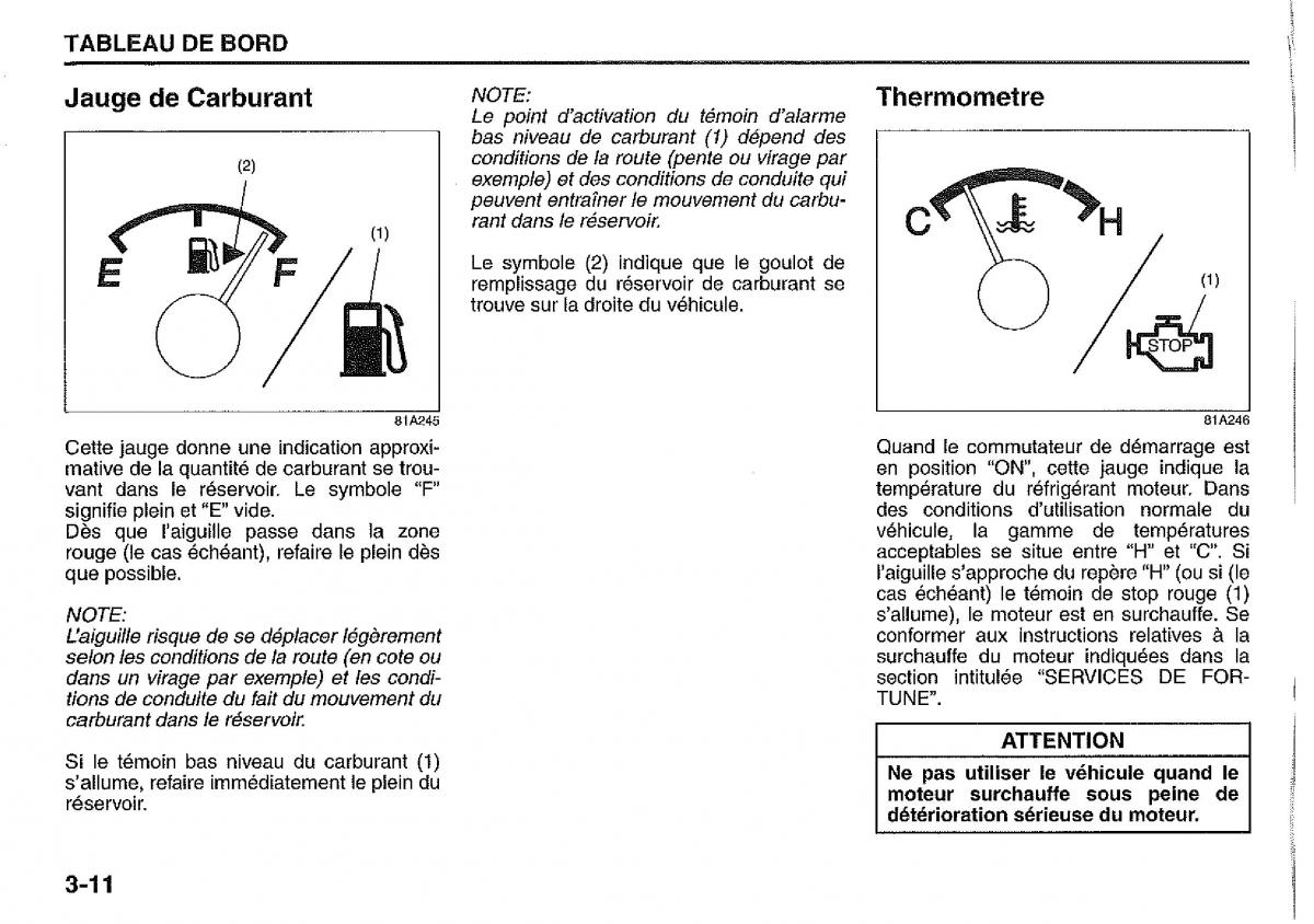 Suzuki Jimny manuel du proprietaire / page 62